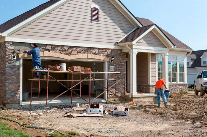 Construction on home garage
